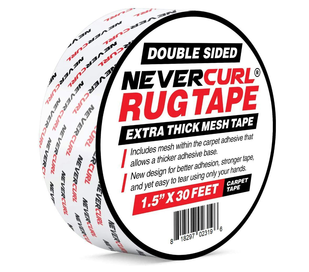 NeverCurl Double Sided Extra Thick Rug Tape