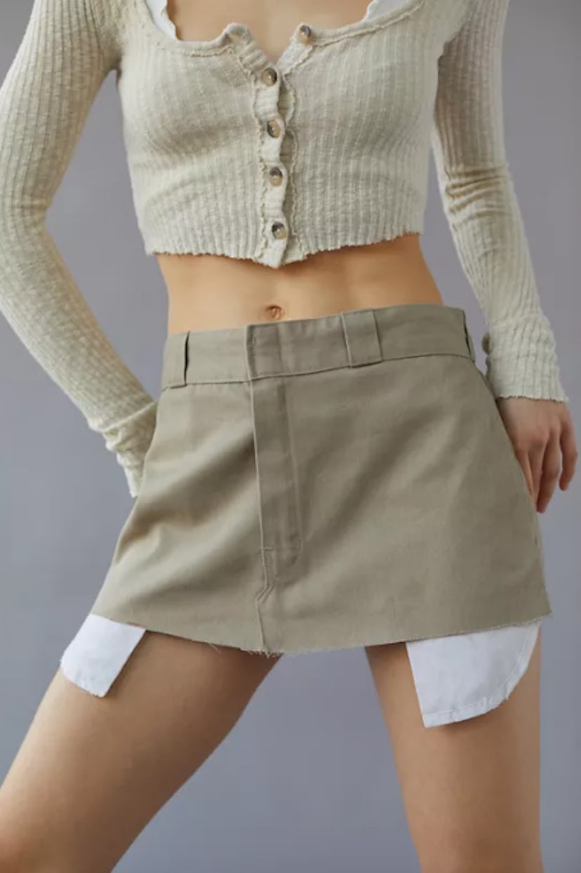 Remade Dickies Low Rise Mini Skirt