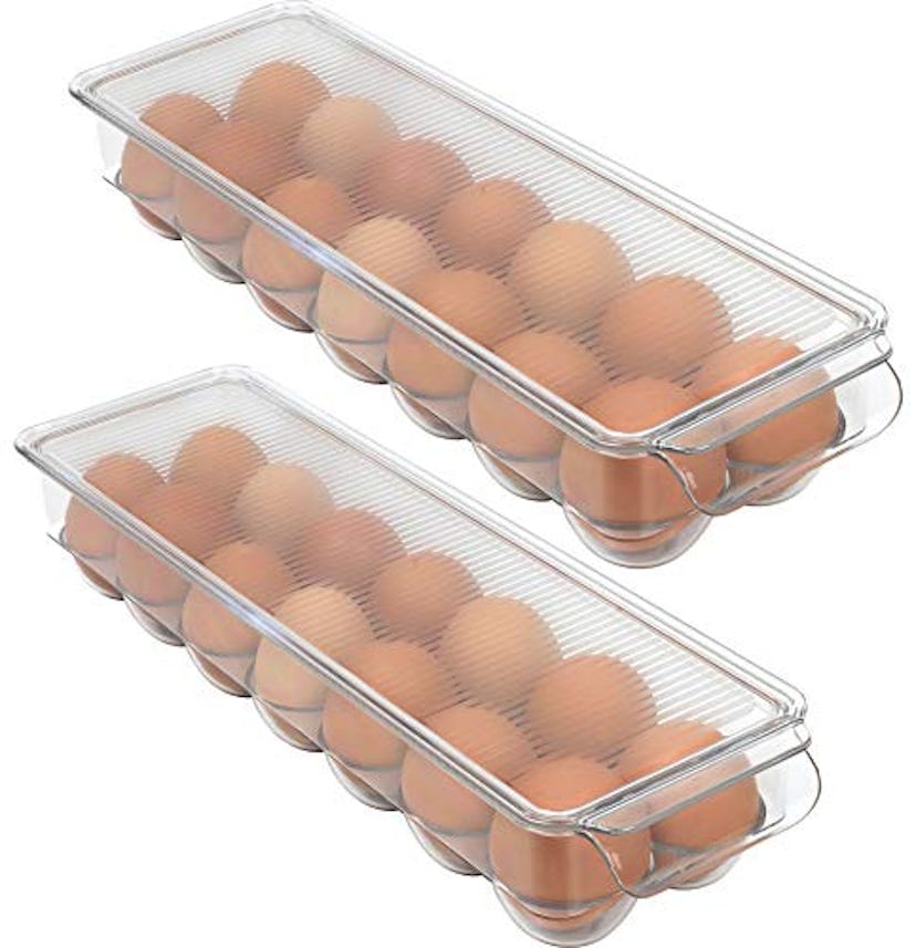 Greenco Stackable Refrigerator Egg Tray with Lid