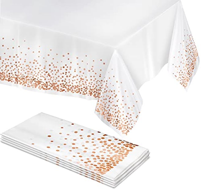 Prestee White Plastic Tablecloth
