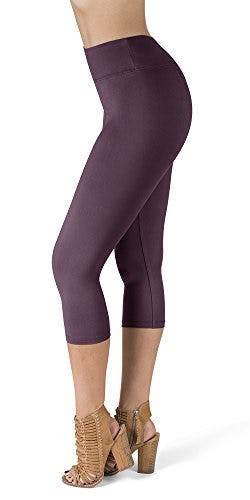 SATINA High-Waisted Capri Leggings