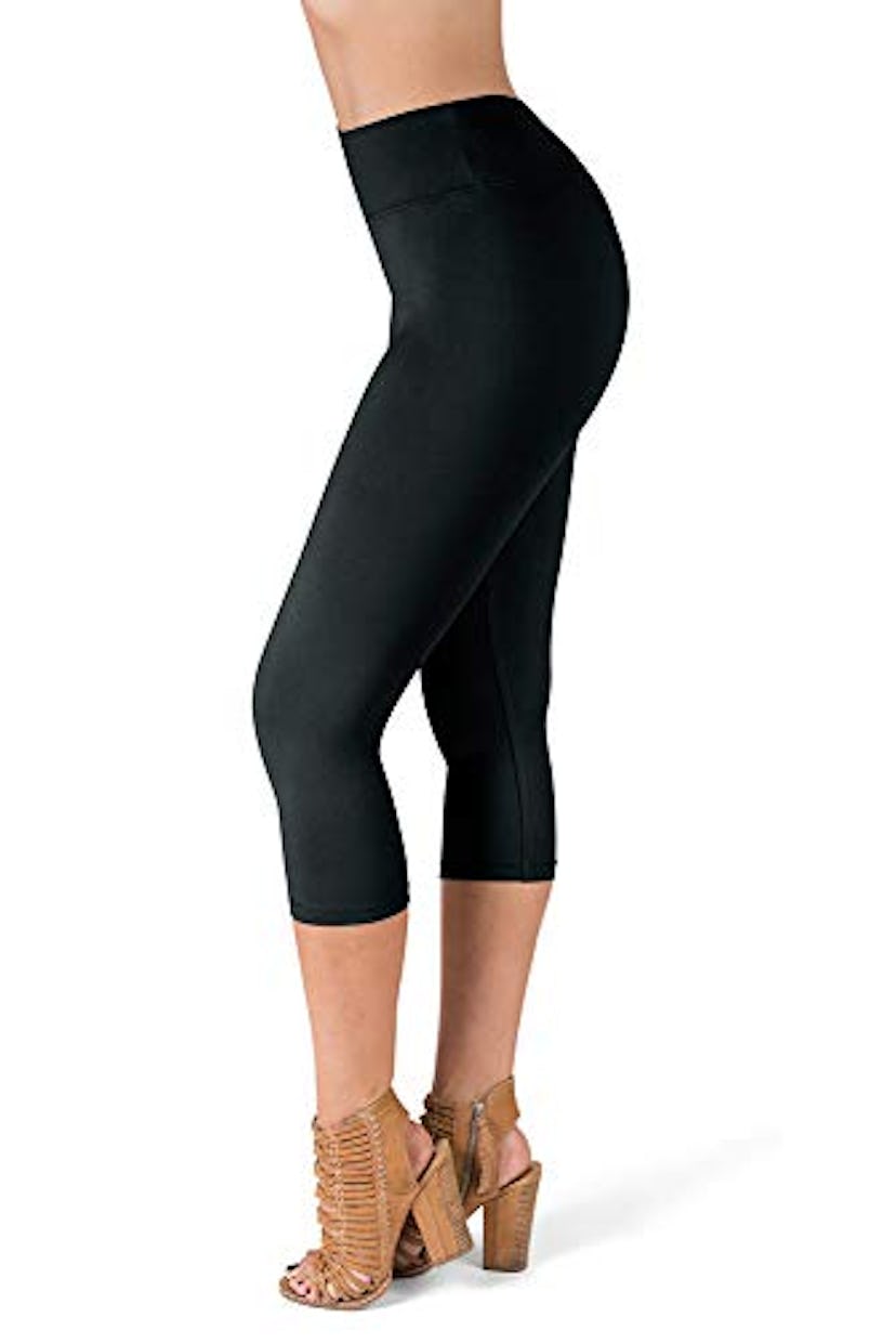 SATINA High Waisted Capri Leggings 