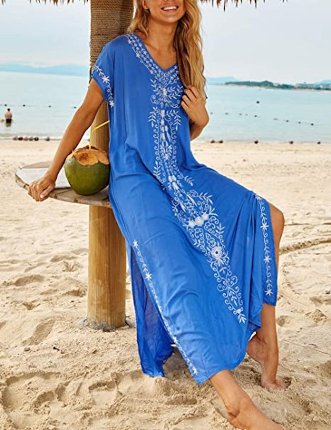 Bsubseach Embroidered Maxi Dress