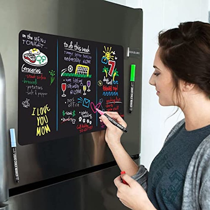 Cinch Magnetic Fridge Whiteboard With Markers