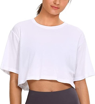 CRZ YOGA Pima Cotton Crop Top