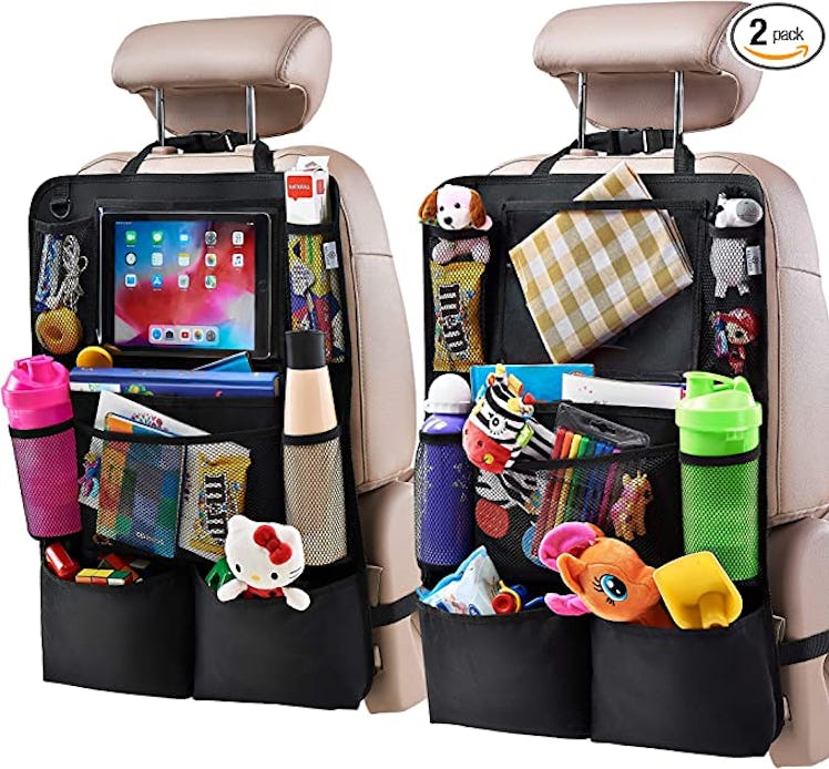 Backseat car organizers are car organization hacks to keep your car clean on the inside, according t...