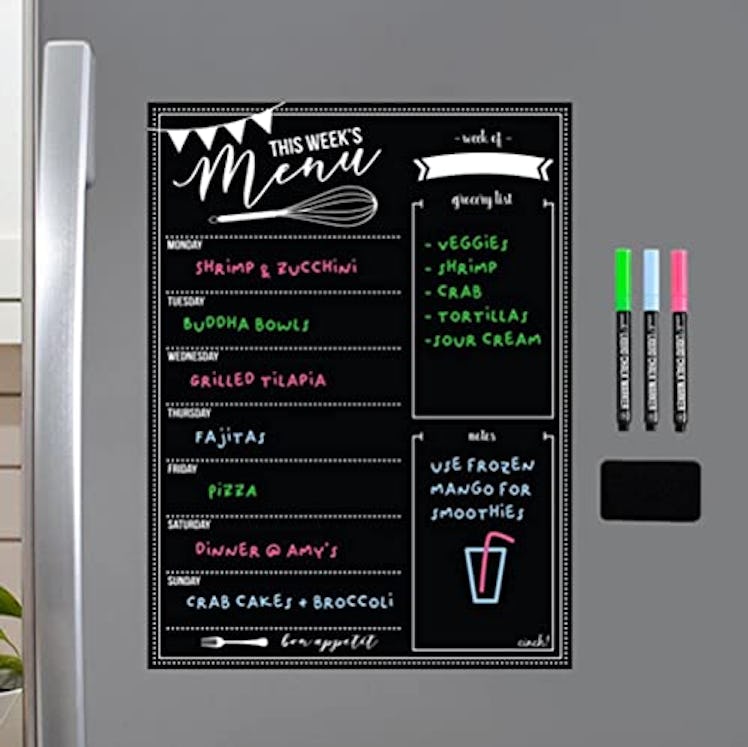 cinch! Magnetic Dry Erase Menu Board for Fridge