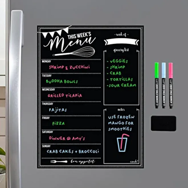 cinch! Magnetic Dry Erase Menu Board