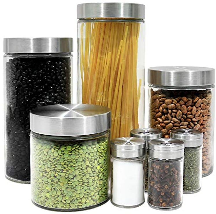 Estilo Airtight Glass Canisters (Set of 8)