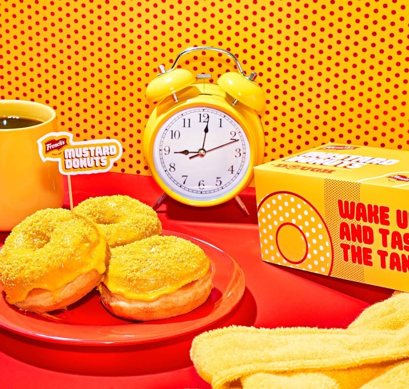 How to get free Mustard Donuts from French's and Dough Doughnuts.