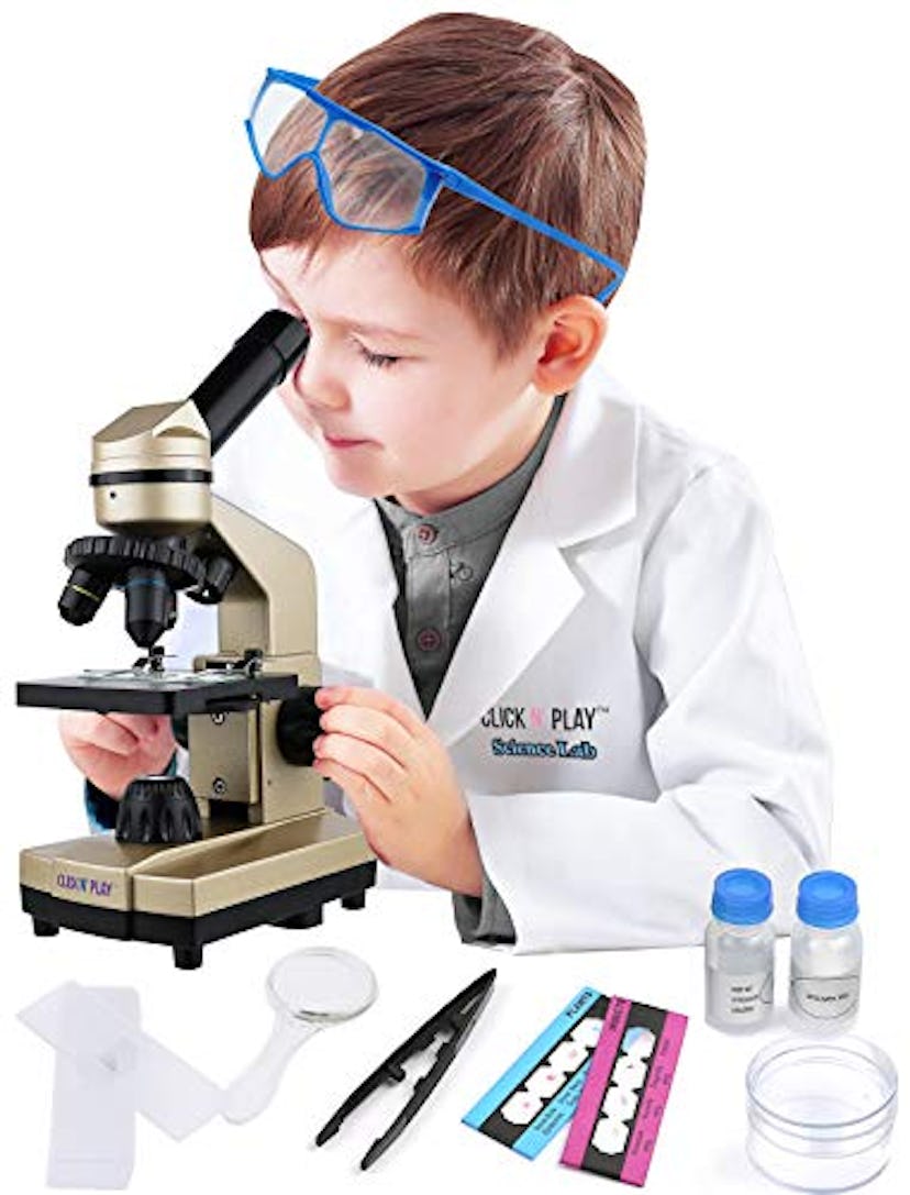 Click N' Play Expansive Kids Educational STEM Science Lab Microscope Set