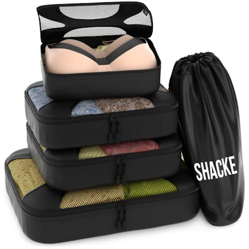 Shacke Pak Travel Organizers with Laundry Bag (5-Pack)