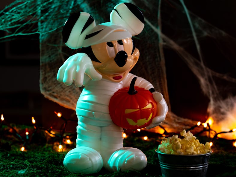 Disney's Halloween 2022 treats include an Insta-worthy Mickey Mouse mummy popcorn bucket.