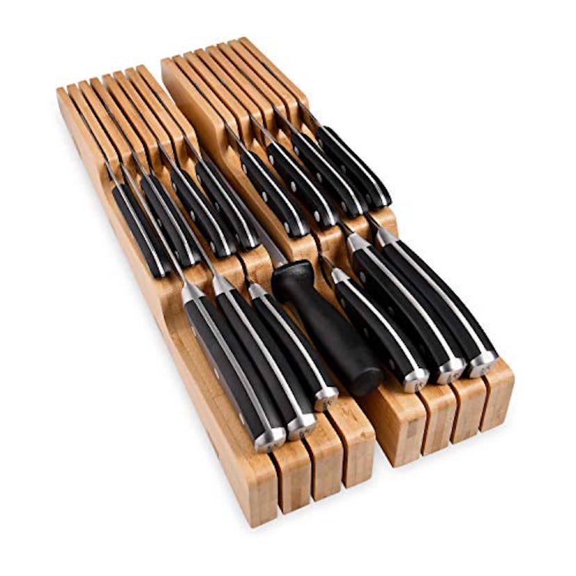 Homemaid Living In-Drawer Bamboo Knife Block