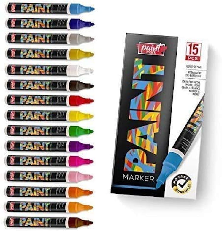 PaintMark Quick-Dry Paint Pens - Write On Anything! Rock, Wood, Glass, Ceramic & More! Low-Odor, Oil...
