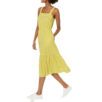 Amazon Essentials Fluid Twill Tiered Midi Summer Dress
