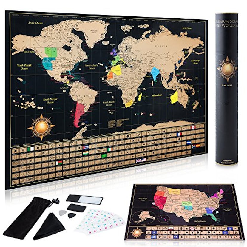 InnovativeMap Scratch Off World Map Poster