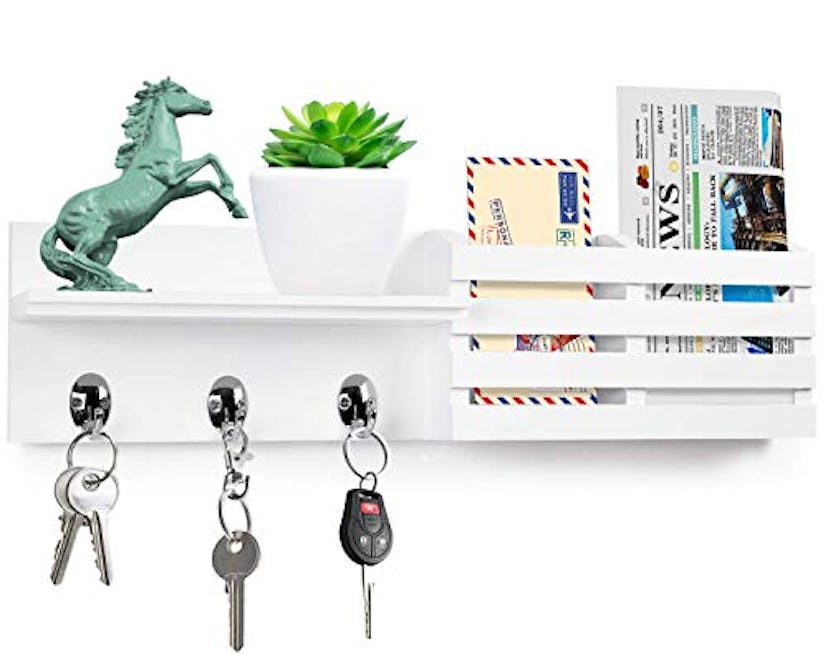 Greenco Entryway Wall Mounted Floating Shelf