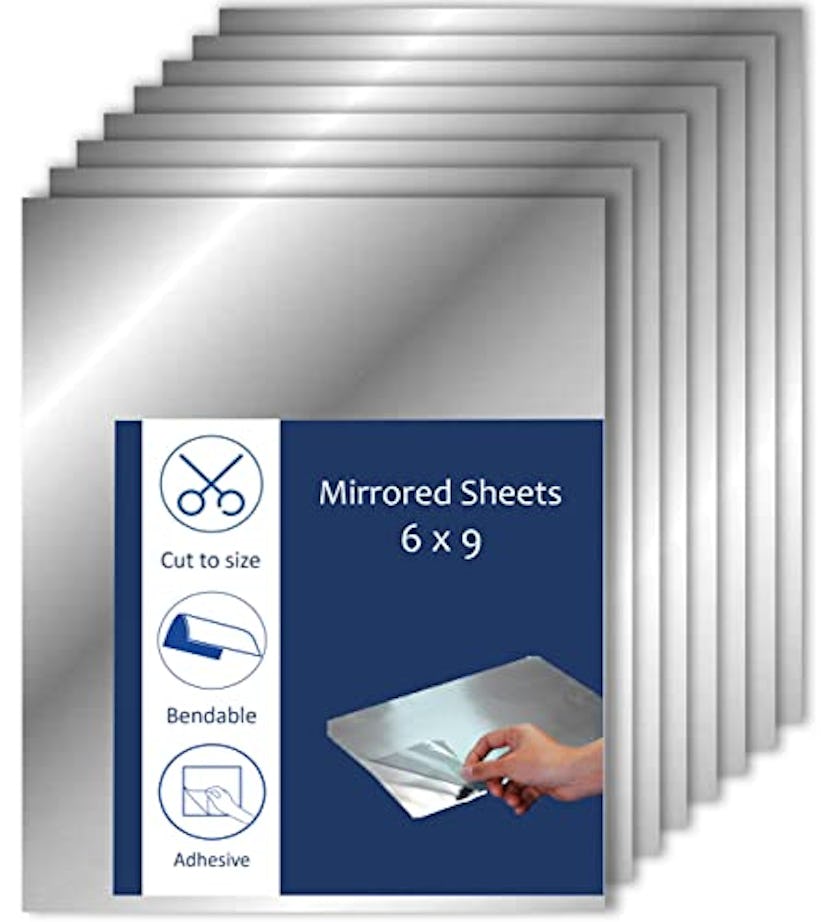 Kedudes Flexible Adhesive Mirror Sheets (8-Pack)