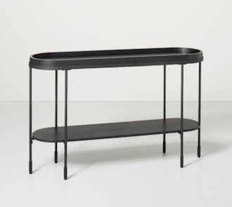 Wood & Metal Console Table Black 