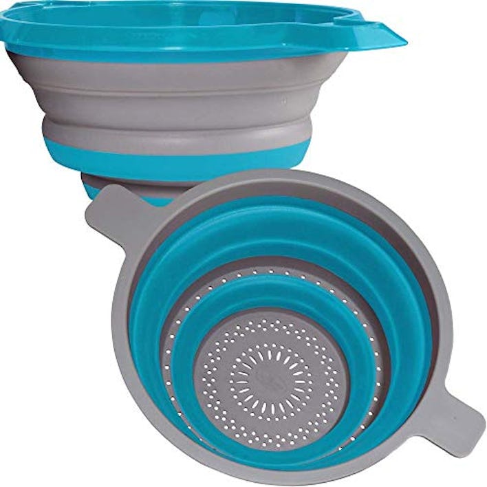 Kitchen Maestro Collapsible Colander and Strainer (Set Of 2)
