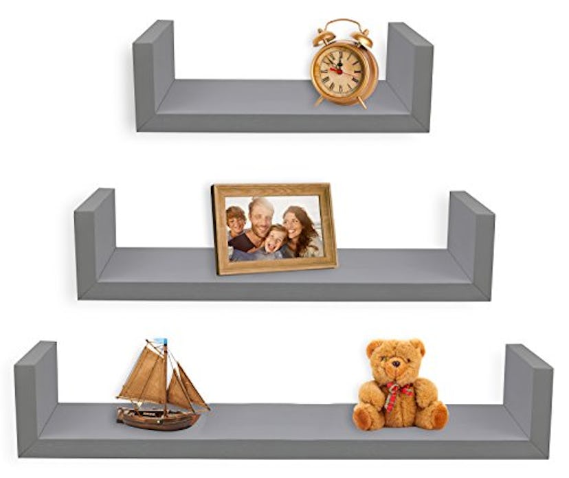 Greenco Floating “U” Shelves (Set of 3)