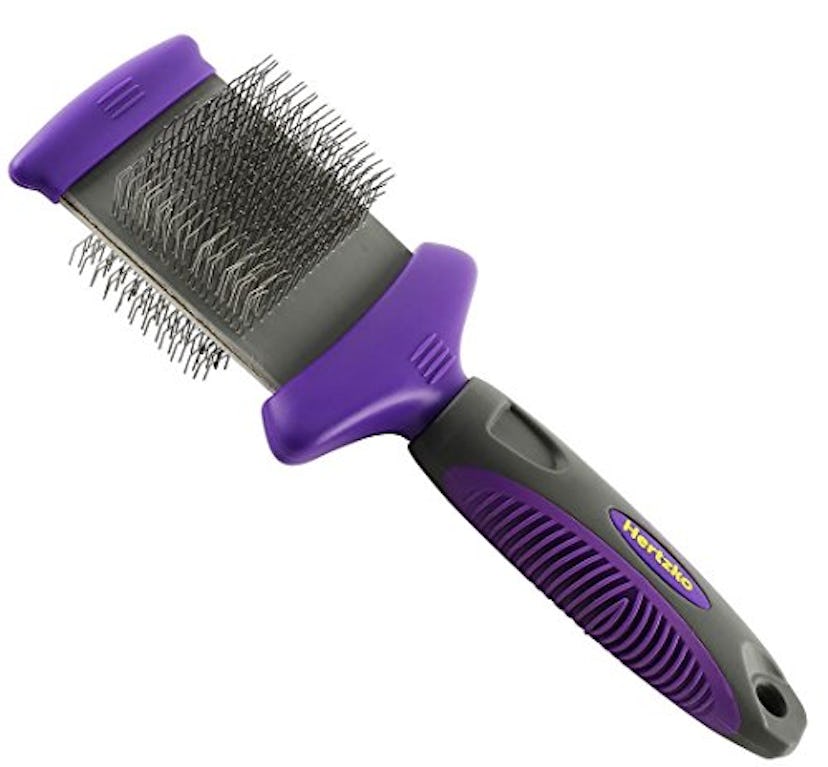 HERTZKO Double Sided Flexible Slicker Brush