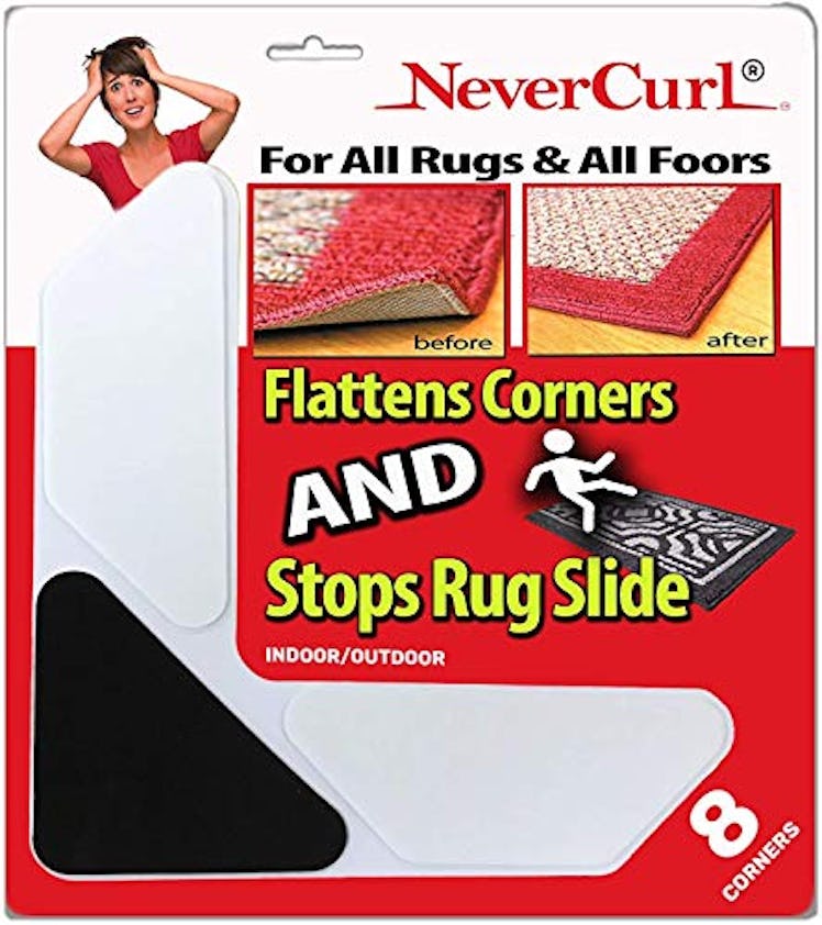 NeverCurl Rug Corner Grippers (8-Pack)