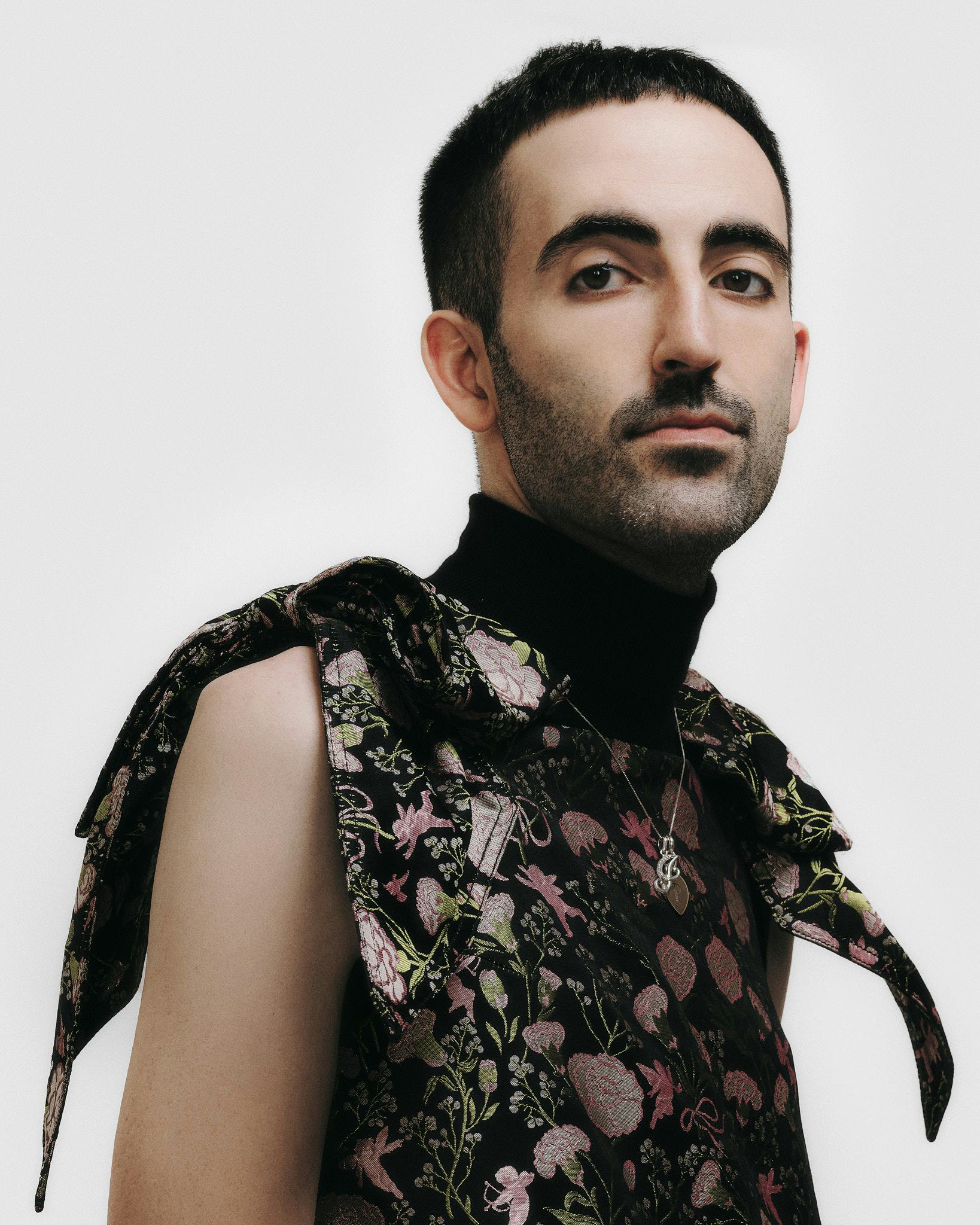 Jackson wearing his designs