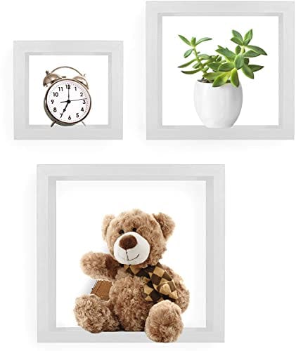 Greenco 3 Cube Floating Shelves