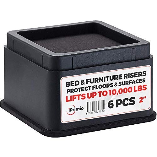iPrimio Bed and Furniture Risers - 2 Inch Lift