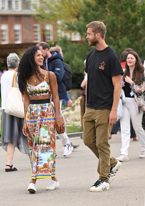 Vick Hope and Calvin Harris at the Chelsea Flower Show in 2022