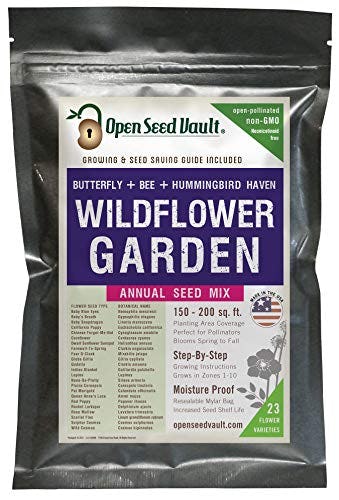 Open Seed Vault Variety Pack of 64,000 Non GMO Wildflower Seeds