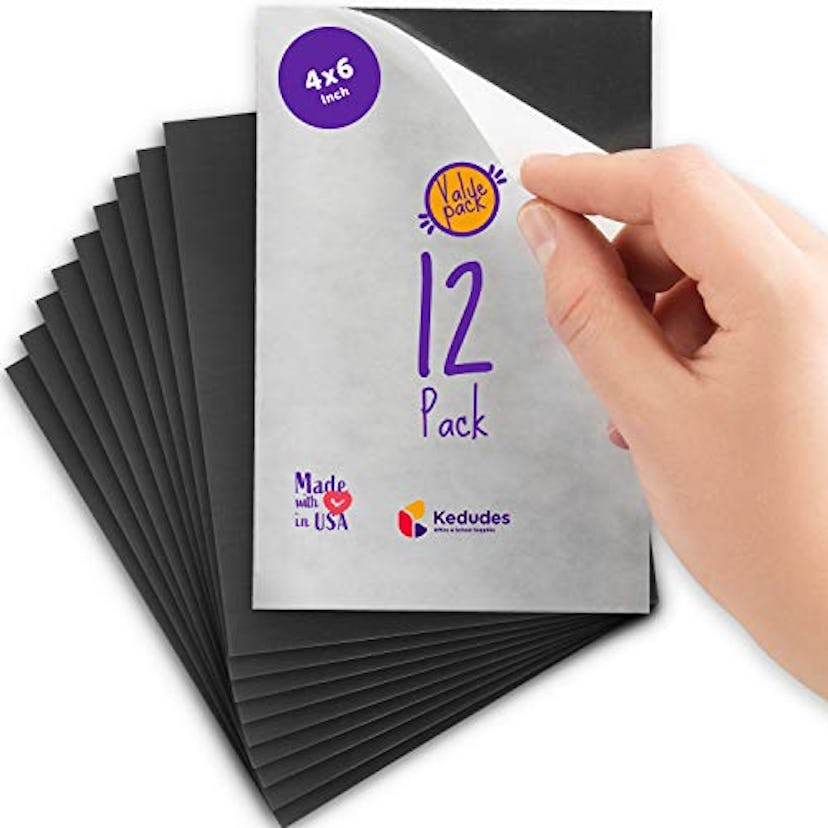 Kedudes Flexible Magnetic Adhesive Sheets Paper (12-Pack)