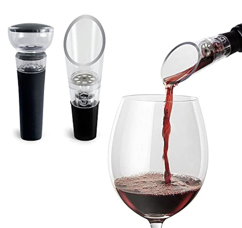 TenTen Labs Wine Aerator Pourer & Wine Pump (2-Pack)