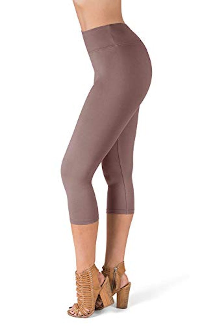 SATINA High Waisted Capri Leggings 