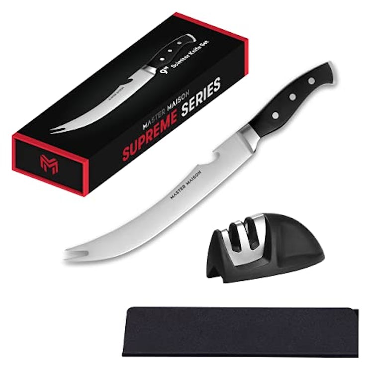 Master Maison Stainless Steel Scimitar Knife Set 