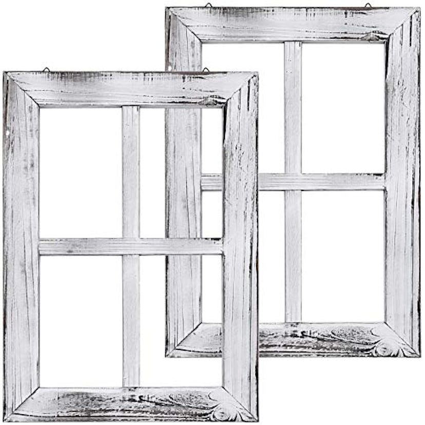 Greenco Wooden Rustic Mount Window Frames 