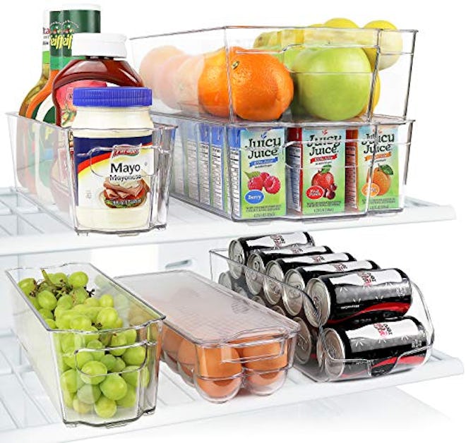 Greenco Refrigerator Organizer Bins(Set of 6)