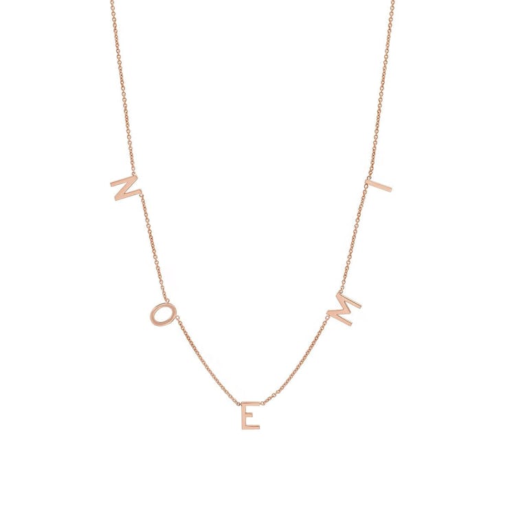 BYCHARI spaced letter necklace