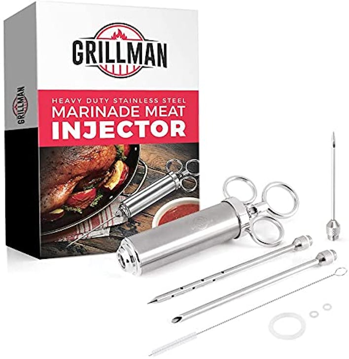 Grillman Heavy-Duty Stainless Steel Marinade Meat Injector Kit