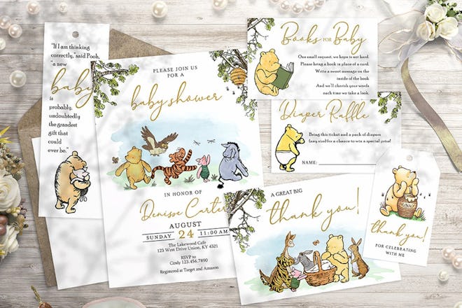 Winnie-The-Pooh Invitation Card Bundle