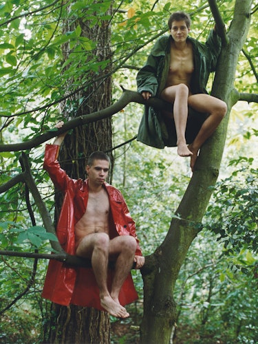 Lutz & Alex sitting in the trees, 1992.