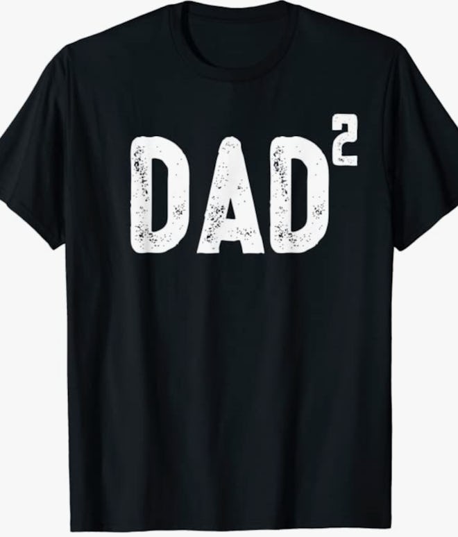Mens Dad to be of 2 kids - 2nd power squared tee shirt