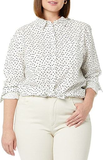 Amazon Essentials Classic-Fit Long-Sleeve Button-Down Poplin Shirt