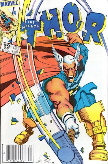 The Mighty Thor #337 from 1983, art by Walter Simonson.