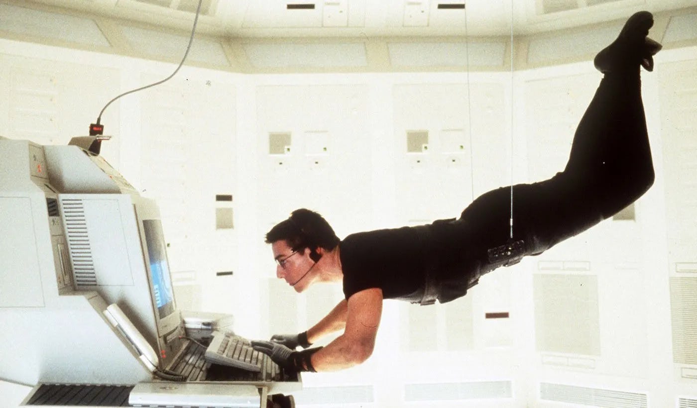 screenshot from Mission Impossible movie