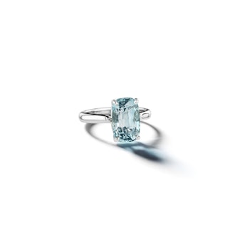 Mimi So aquamarine engagement ring