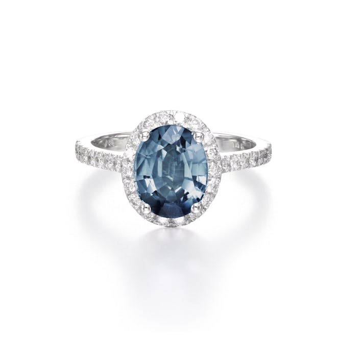 Sea Blue Sapphire And Diamond Ring sheryl jones