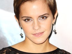 Emma Watson with a pixie cut at the world premiere of 'Harry Potter and the Deathly Hallows: Part 1'...